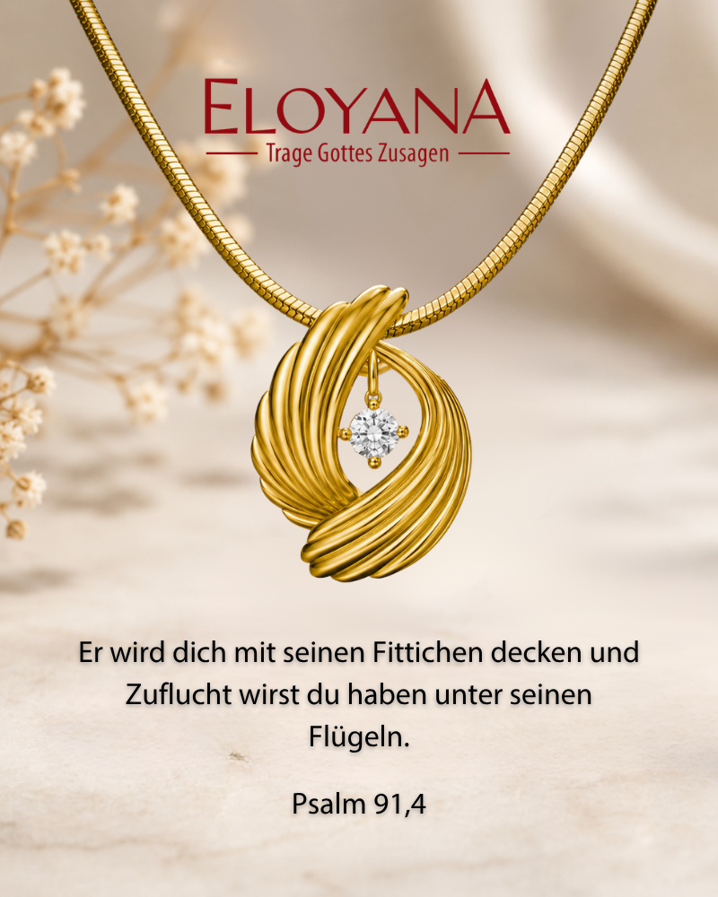 Evrah Anhänger 17x12 mm Sterling Silber vergoldet Zirkonia